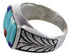 Authentic Silver Multicolor Southwest Ring Size 11-1/4 CX50036